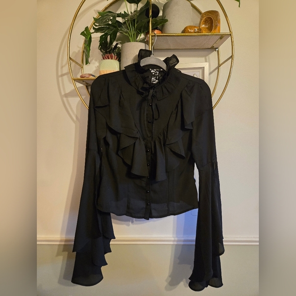 Killstar Moonshrine Ruffle Top - Picture 3 of 7